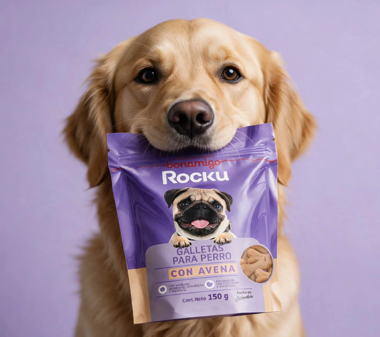 Perro con galletas para perro Rocku Bonamigo